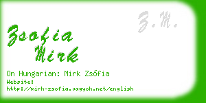 zsofia mirk business card