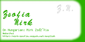 zsofia mirk business card